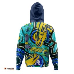 parramatta eels custom hoodie - parramatta eels now or never indigenous culture flag dot painting hoodie