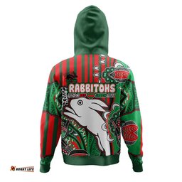 south sydney rabbitohs hoodie - indigenous dreaming souths "live a red green life" hoodie