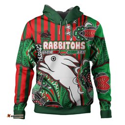 south sydney rabbitohs hoodie - indigenous dreaming souths "live a red green life" hoodie