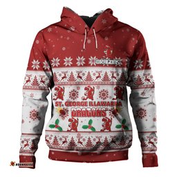 st. george illawarra dragons christmas custom hoodie - special ugly christmas hoodie