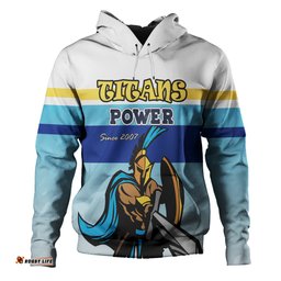 gold coast titans custom hoodie- titans supporter hoodie