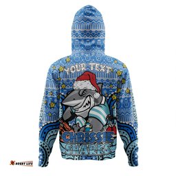 cronulla-sutherland sharks christmas custom hoodie - christmas knit patterns vintage jersey ugly hoodie