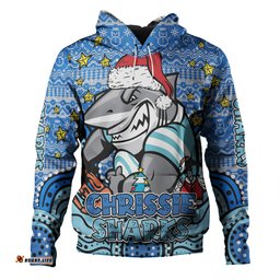 cronulla-sutherland sharks christmas custom hoodie - christmas knit patterns vintage jersey ugly hoodie