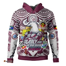 manly warringah sea eagles naidoc hoodie - custom manly army naidoc week for our elders aboriginal inpsired hoodie