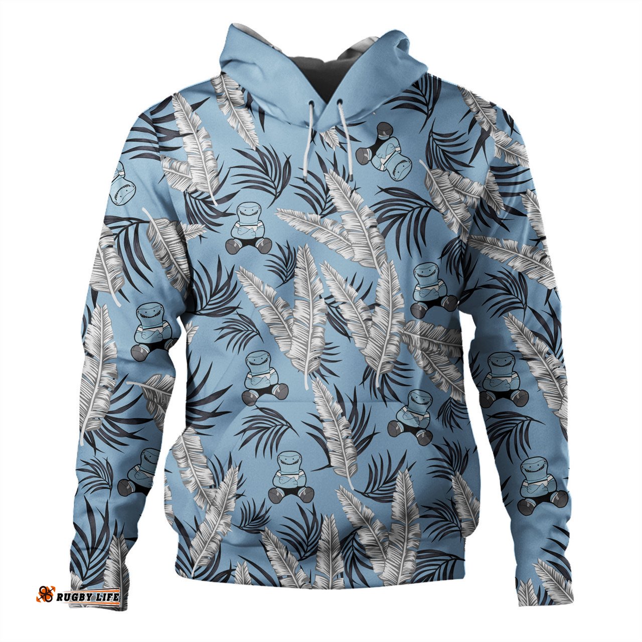 cronulla-sutherland sharks hoodie - tropical patterns sharkies hoodie