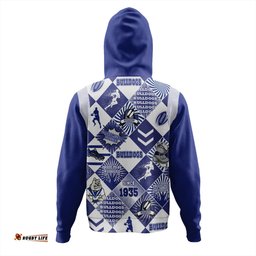 canterbury-bankstown bulldogs hoodie - argyle patterns style tough fan rugby for life