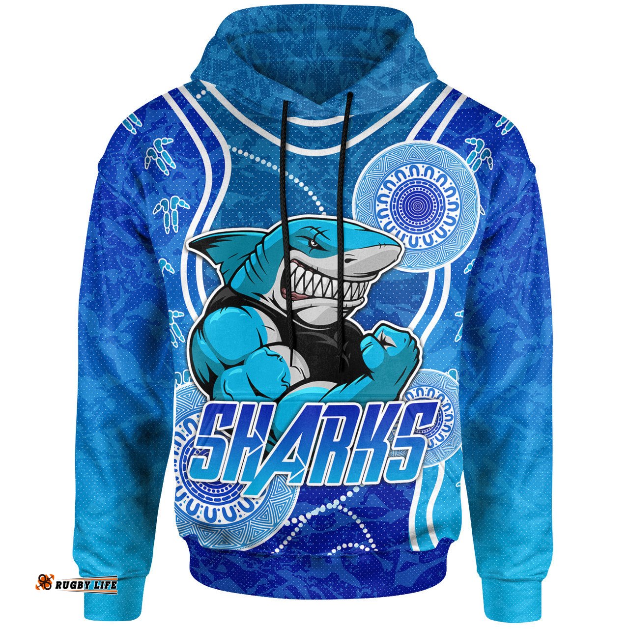 cronulla-sutherland sharks hoodie - custom indigenous super cronulla-sutherland sharks hoodie