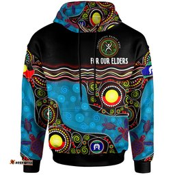 naidoc week hoodie - custom australia culture art with river and tortoise aboriginal inspired dot art hoodie