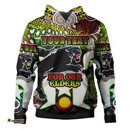 penrith panthers naidoc week hoodie - custom indigenous penrith panthers for our elders watercolour style hoodie