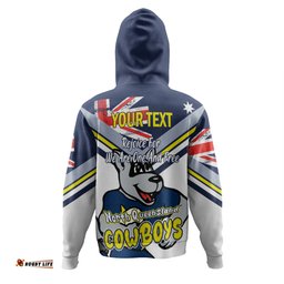 north queensland cowboys hoodie - happy australia day we are one and free v2