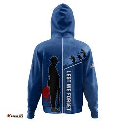 canterbury-bankstown bulldogs hoodie - anzac day lest we forget poppy