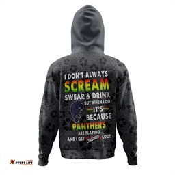 penrith panthers hoodie - scream with tropical patterns