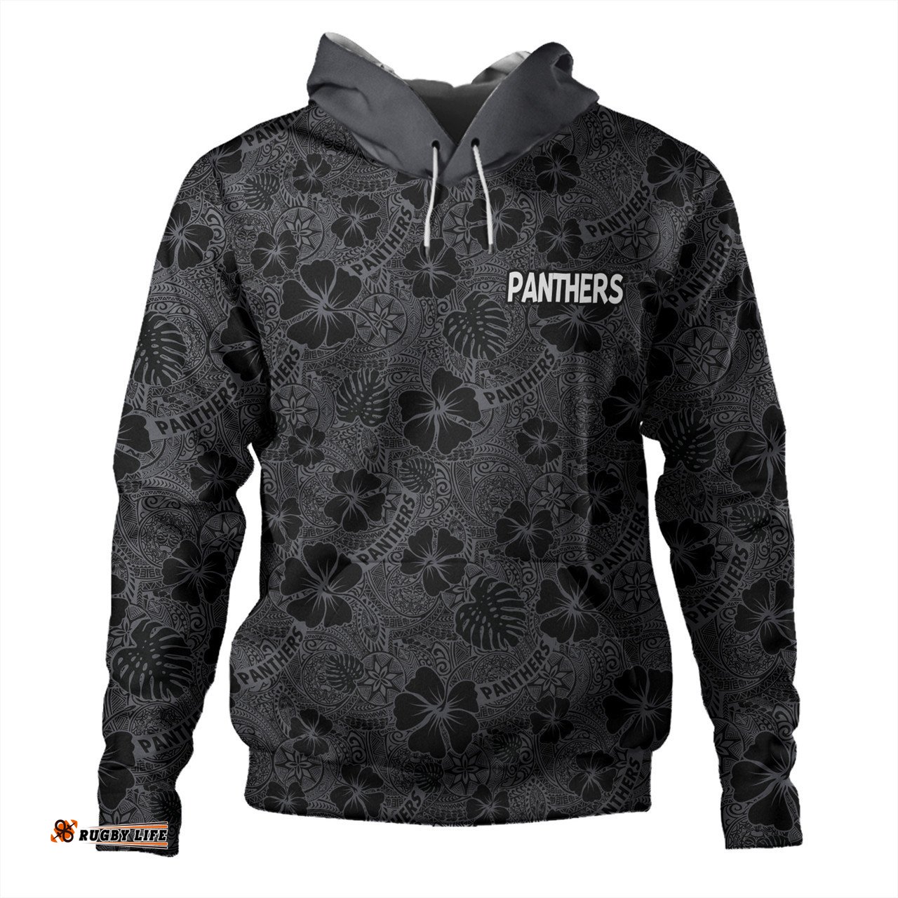 penrith panthers hoodie - scream with tropical patterns
