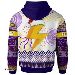 melbourne storm christmas hoodie - custom melbourne storm christmas and aboriginal patterns hoodie