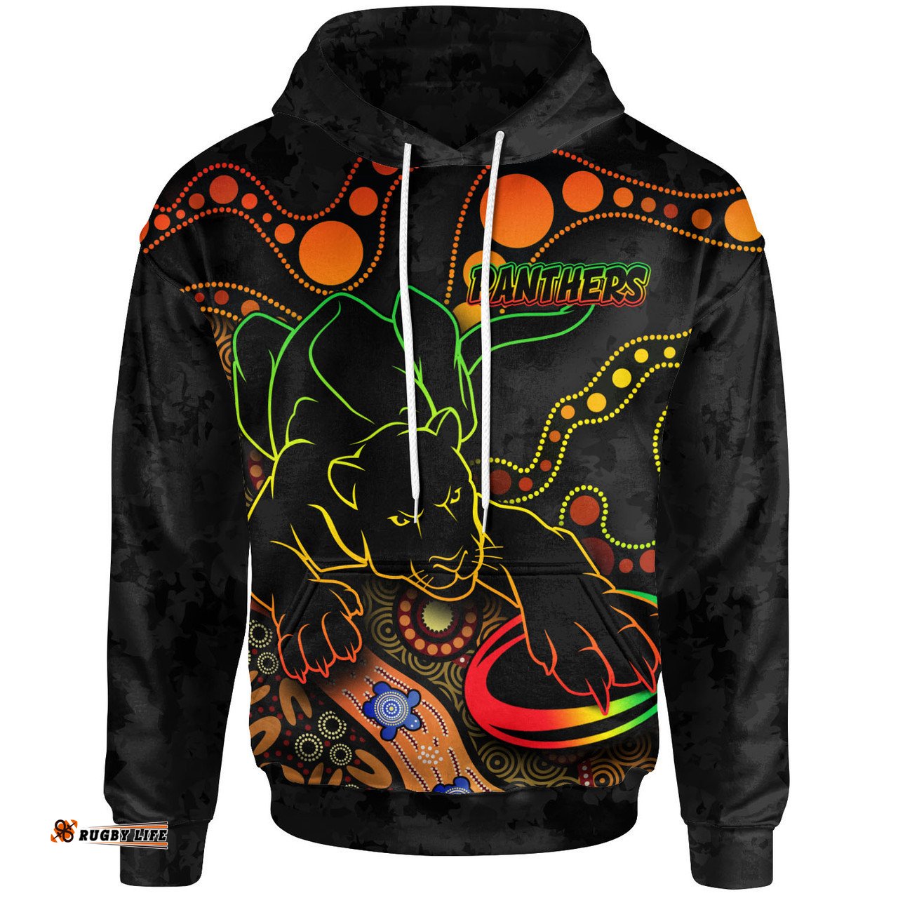 penrith panthers hoodie - custom penrith panthers aboriginal inspired hoodie