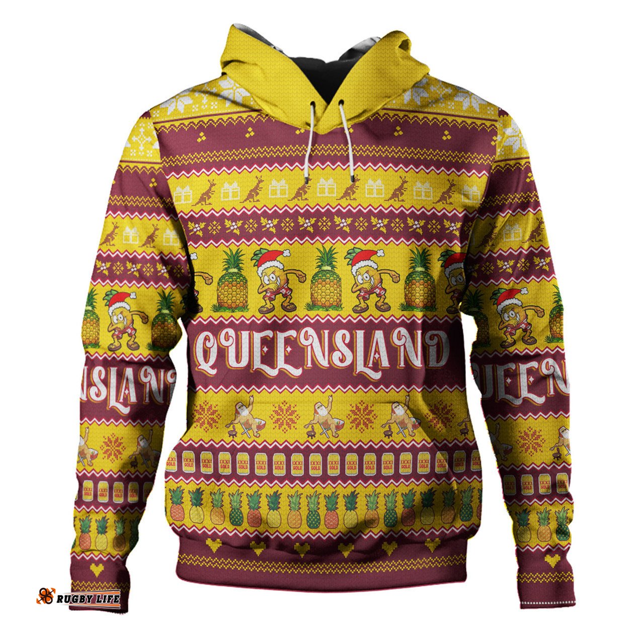 queensland big things christmas custom hoodie - the big pineapple hoodie