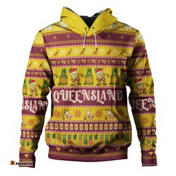 queensland big things christmas custom hoodie - the big pineapple hoodie