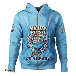 new south wales blues hoodie custom state of origin 2024 passionate fan born to win ver 1