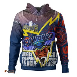 north queensland cowboys custom hoodie - super north queensland cowboys cows indigenous aboriginal inspired hoodie