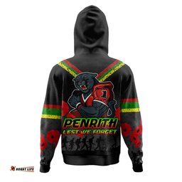 penrith panthers anzac hoodie - custom lest we forget hoodie