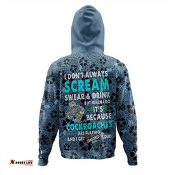 cockroach sport hoodie - scream with tropical patterns