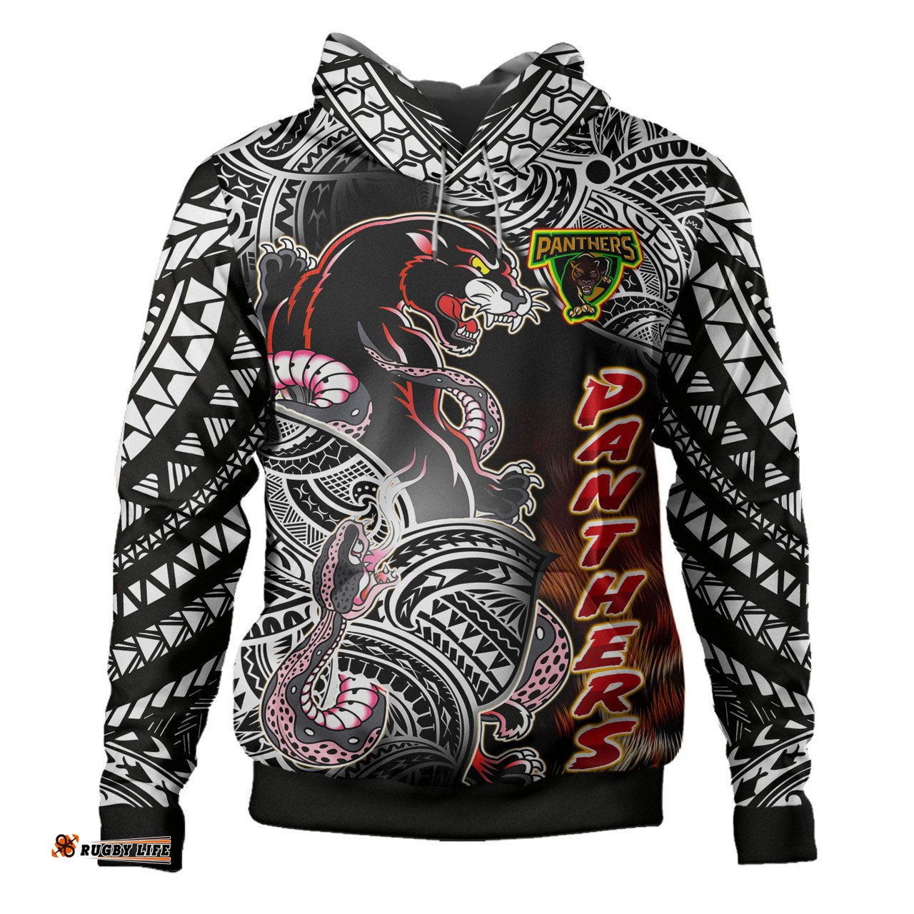 penrith panthers polynesian hoodie - custom wild black penrith panthers