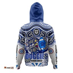 canterbury-bankstown bulldogs custom hoodie - indigenous doggies "born & bred" hoodie
