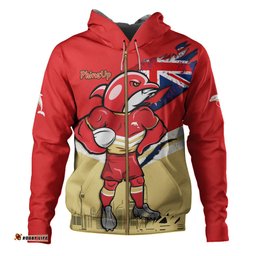 redcliffe dolphins hoodie custom for die hard fan australia flag scratch style