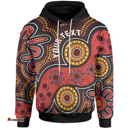 Custom australia aboriginal inspired hoodie - indigenous circle dot painting style