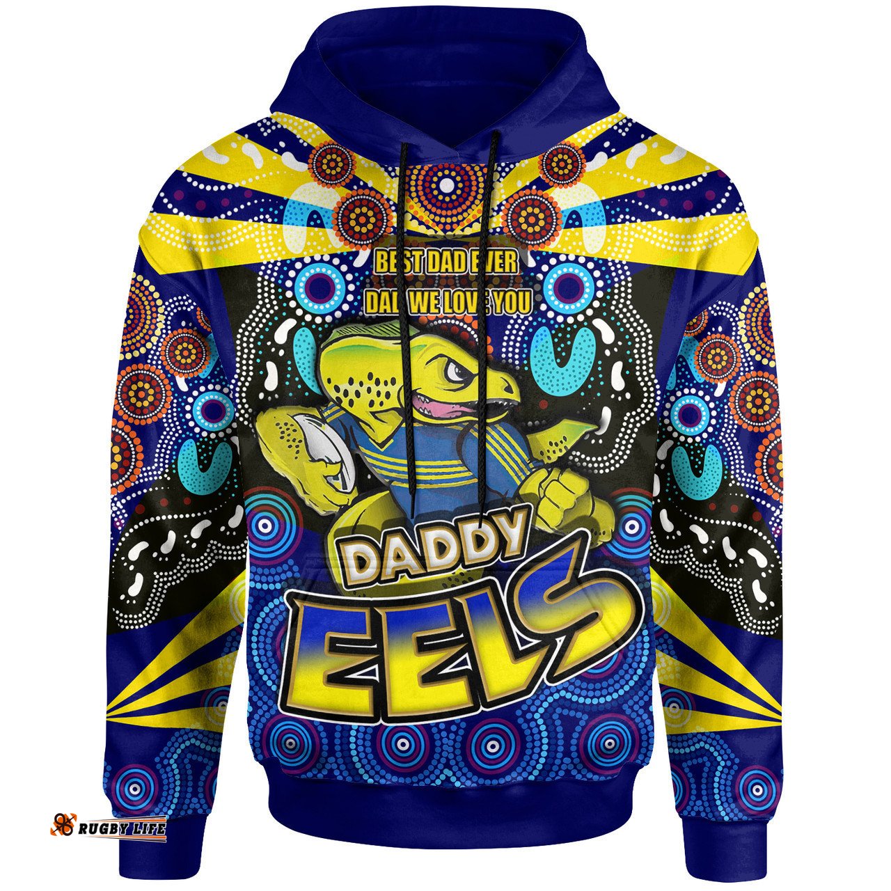 parramatta eels hoodie - custom father's day with daddy parramatta eels best dad ever dad we love you quotes hoodie