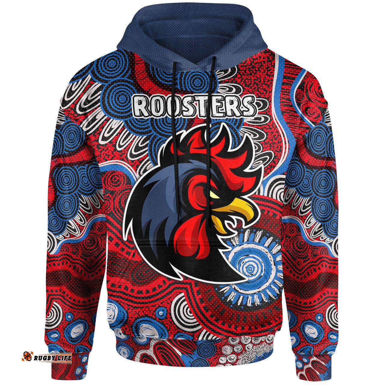 sydney roosters custom hoodie - indigenous sydney roosters