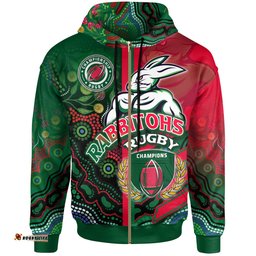 south sydney rabbitohs hoodie - south sydney rabbitohs ball aboriginal inspired indigenous sport style hoodie