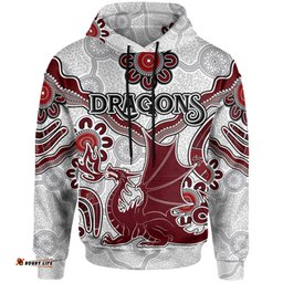 st.george illawarra dragons hoodie - custom aboriginal inspired australia dragons hoodie
