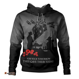 australia anzac hoodie anzac day poppy flowers red black blue