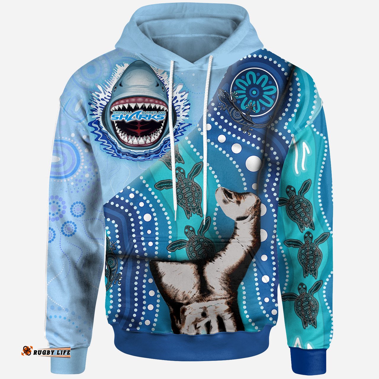 cronulla-sutherland sharks custom patronage hoodie - sharkies bloods in my veins