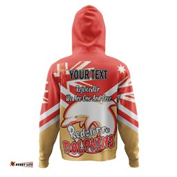 redcliffe dolphins hoodie - happy australia day we are one and free