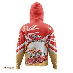 redcliffe dolphins hoodie - happy australia day we are one and free