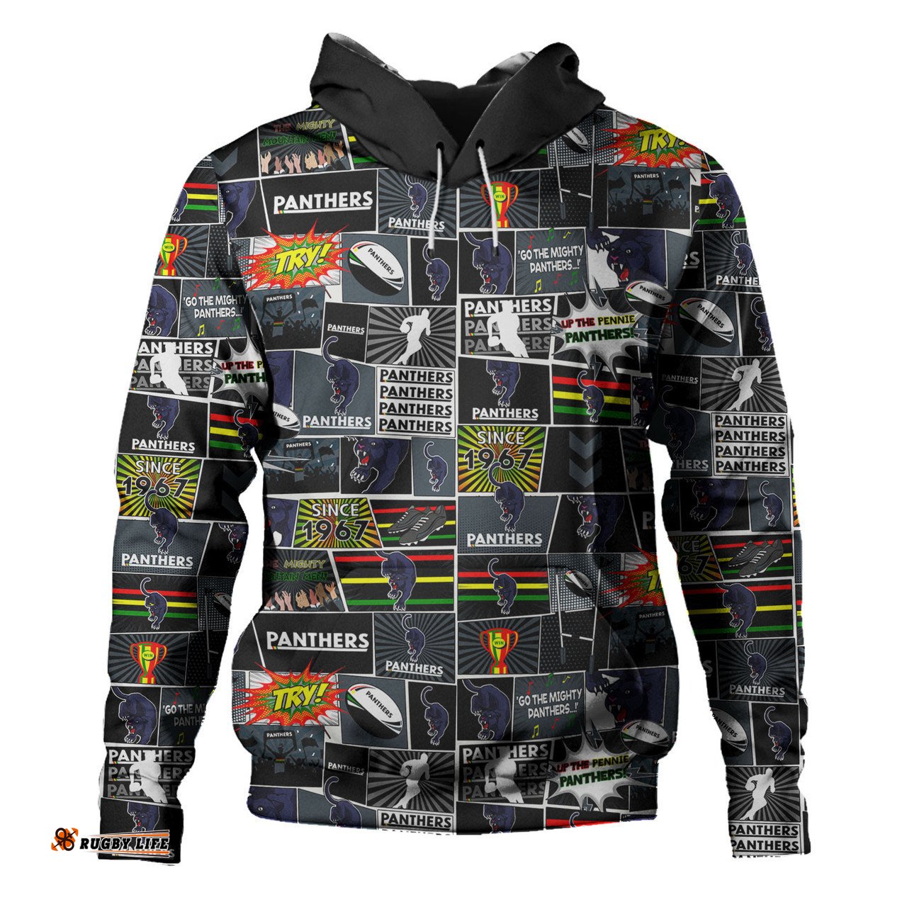 penrith panthers hoodie - team of us die hard fan supporters comic style