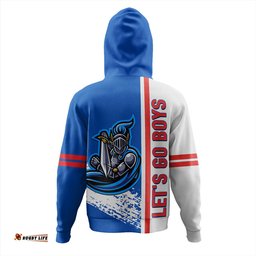 newcastle knights sport hoodie - knights mascot quater style