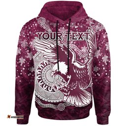 manly warringah sea eagles christmas hoodie - custom christmas super eagles hoodie
