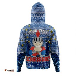 newcastle knights christmas custom hoodie - christmas knit patterns vintage jersey ugly hoodie