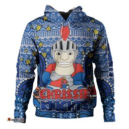 newcastle knights christmas custom hoodie - christmas knit patterns vintage jersey ugly hoodie