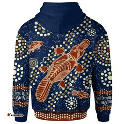australia aboriginal inspired hoodie platypus and fish patterns hoodie