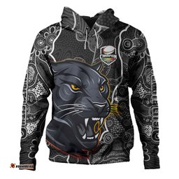 penrith panthers grand final custom hoodie - custom penrith panthers with contemporary style of aboriginal painting hoodie