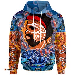 australia custom hoodie - indigenous man and sea