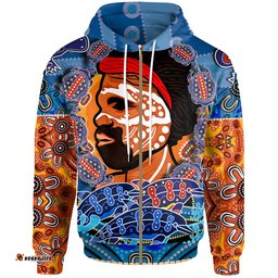 australia custom hoodie - indigenous man and sea