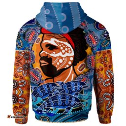 australia custom hoodie - indigenous man and sea