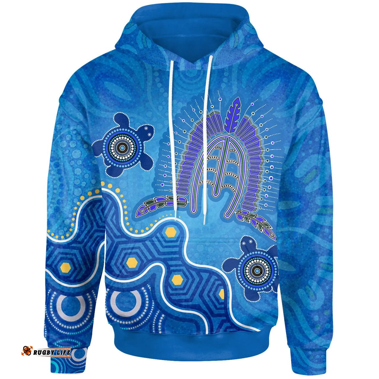 australia torres strait hoodie - dhari and turtle