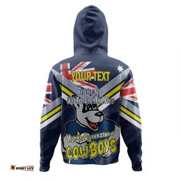 north queensland cowboys hoodie - happy australia day we are one and free