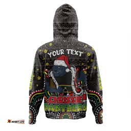 penrith panthers christmas custom hoodie - christmas knit patterns vintage jersey ugly hoodie